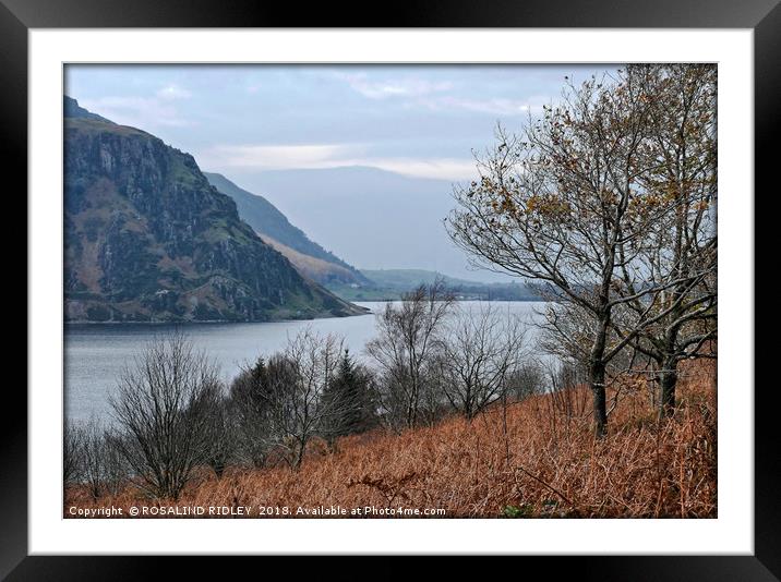 "Cool blue lake Ennerdale water" Framed Mounted Print by ROS RIDLEY