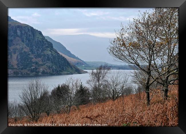 "Cool blue lake Ennerdale water" Framed Print by ROS RIDLEY