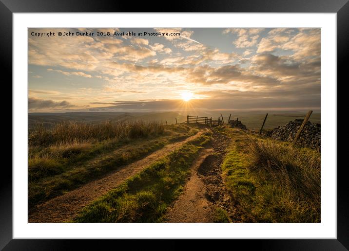 Rushup Edge Morning Framed Mounted Print by John Dunbar