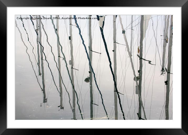 Masts Framed Mounted Print by Sheila Smart