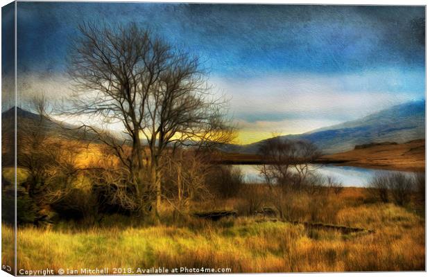 Snowdonia Autumn Lake Canvas Print by Ian Mitchell