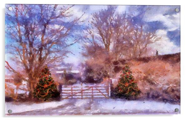 Christmas Time . Acrylic by Irene Burdell