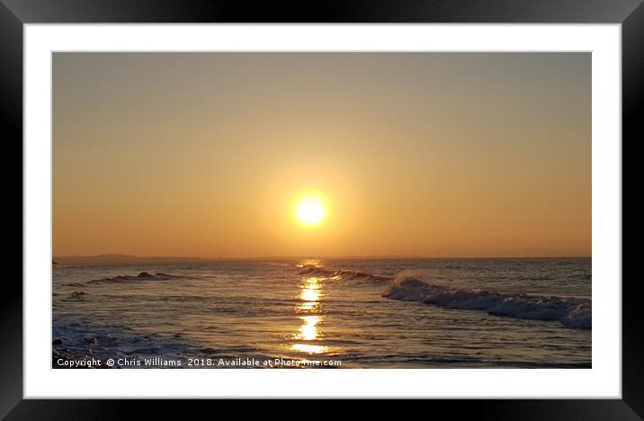 Sunrise Surf Framed Mounted Print by Chris Williams
