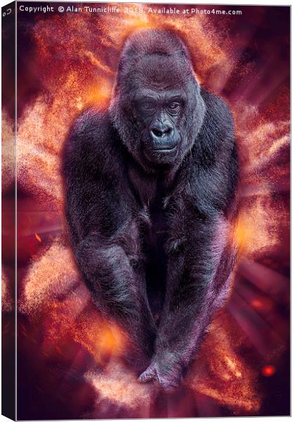 Silverback gorilla Canvas Print by Alan Tunnicliffe