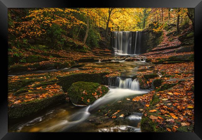 Plas Power Waterfall Framed Print by Clive Ashton