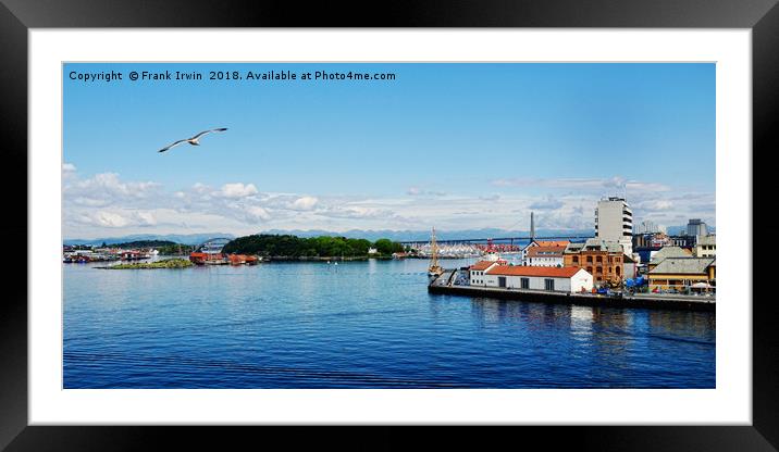 Stavanger (Norway) harbour entrance Framed Mounted Print by Frank Irwin