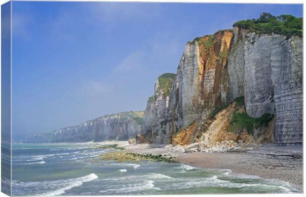 Cliffs at Yport, Normandy Canvas Print by Arterra 