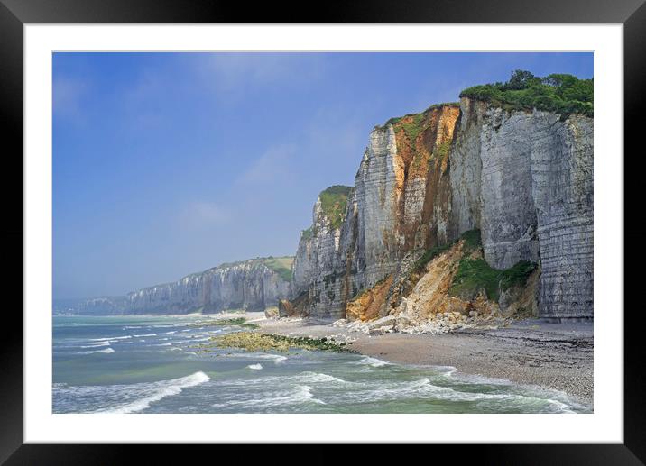 Cliffs at Yport, Normandy Framed Mounted Print by Arterra 