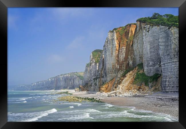 Cliffs at Yport, Normandy Framed Print by Arterra 