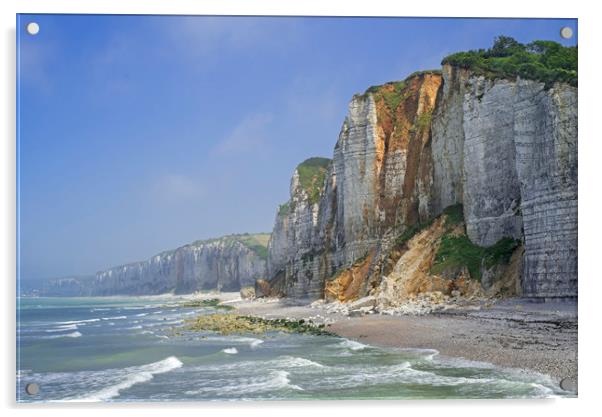 Cliffs at Yport, Normandy Acrylic by Arterra 
