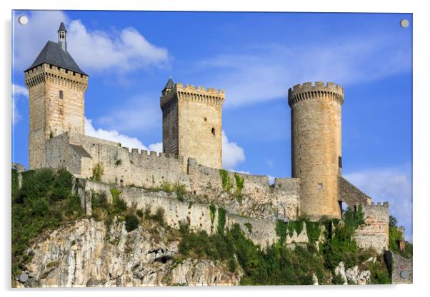 Château de Foix, France Acrylic by Arterra 