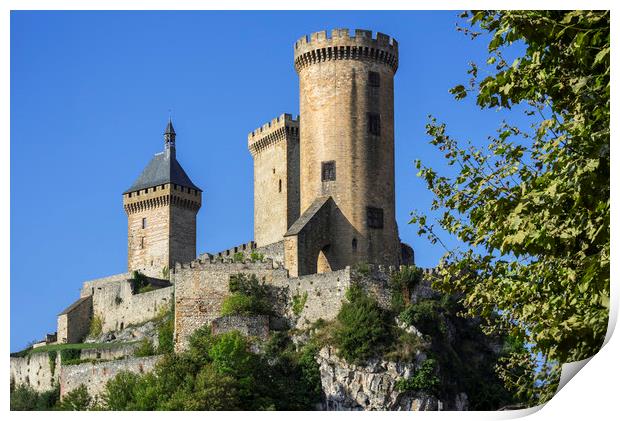 12th century Château de Foix in Ariège, France  Print by Arterra 
