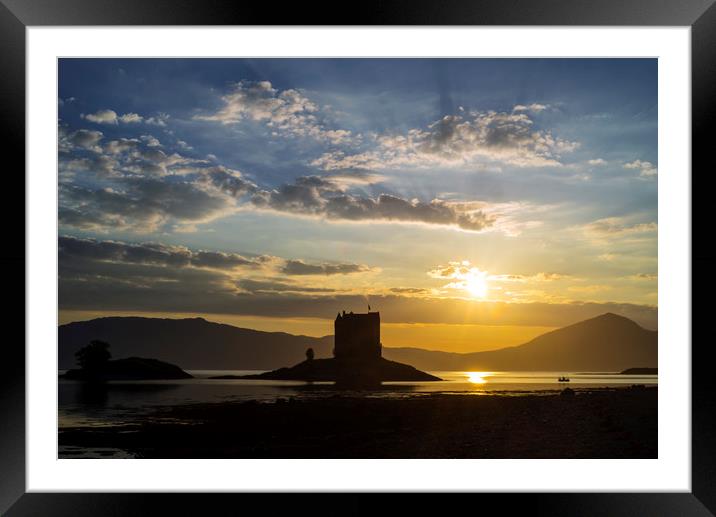 Castle Stalker at Sunset, Scotland Framed Mounted Print by Arterra 