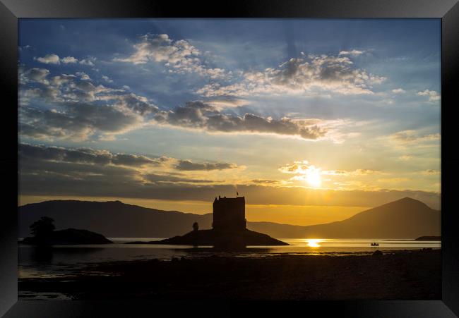 Castle Stalker at Sunset, Scotland Framed Print by Arterra 