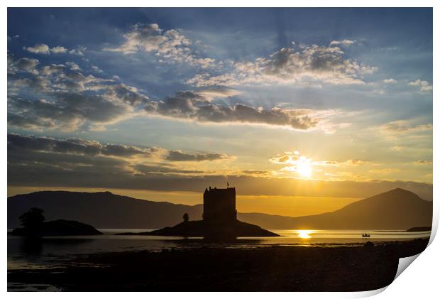 Castle Stalker at Sunset, Scotland Print by Arterra 