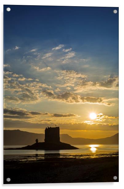Castle Stalker at Port Appin, Scotland Acrylic by Arterra 