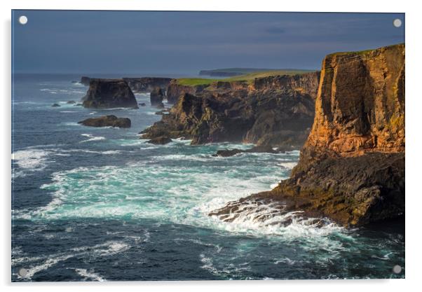 Wild Sea at Eshaness, Shetland Acrylic by Arterra 