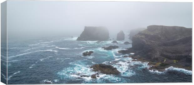 Rugged Coast of the Shetland Isles, Scotland Canvas Print by Arterra 