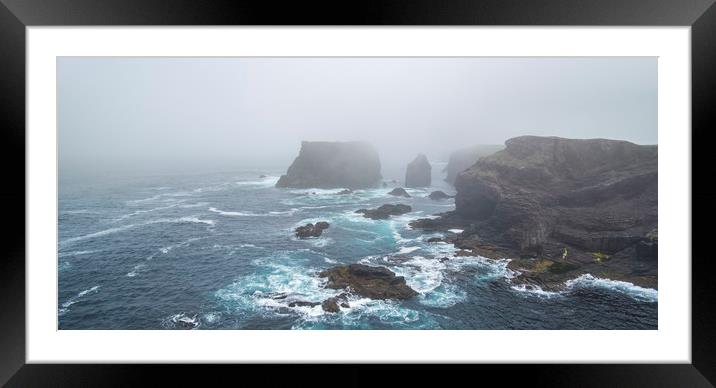 Rugged Coast of the Shetland Isles, Scotland Framed Mounted Print by Arterra 