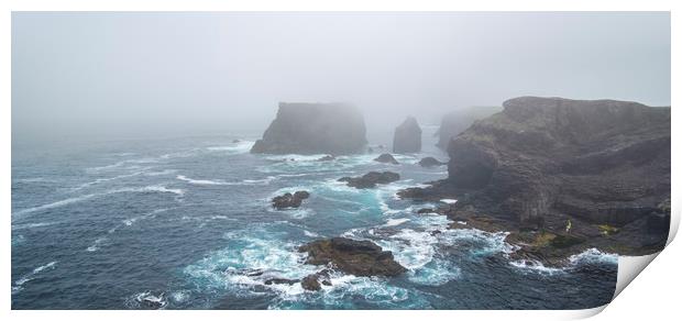 Rugged Coast of the Shetland Isles, Scotland Print by Arterra 