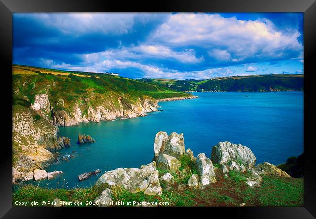 Towards the Mouth of The Dart Framed Print by Paul F Prestidge