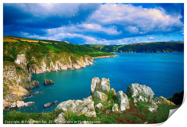 Towards the Mouth of The Dart Print by Paul F Prestidge