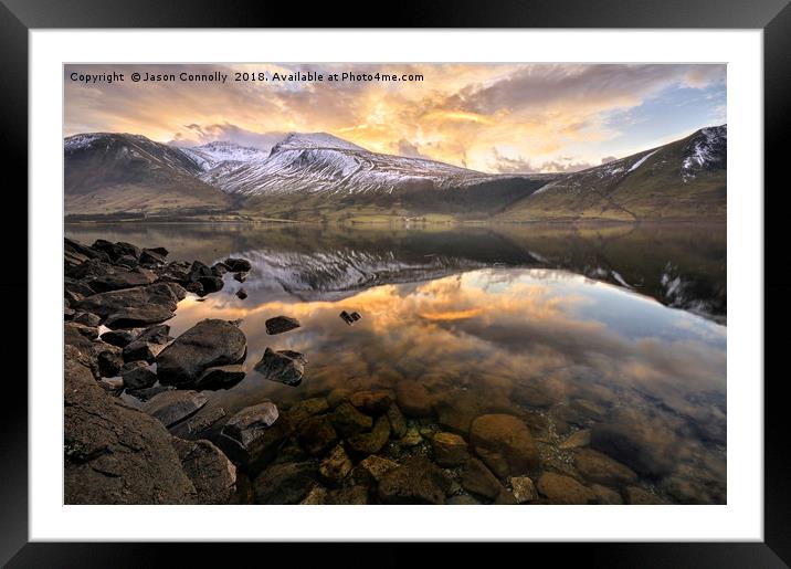 Wastwater sunrise Framed Mounted Print by Jason Connolly