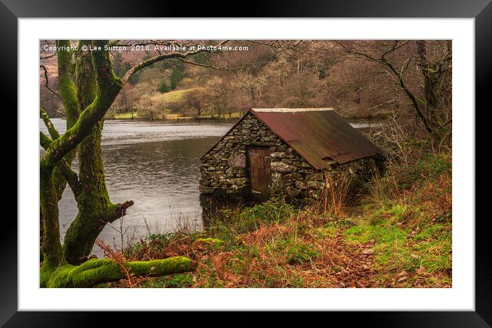 Autumn at the Boat House Framed Mounted Print by Lee Sutton