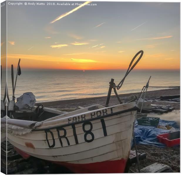 Sunrise Over Deal Canvas Print by Andy Watts