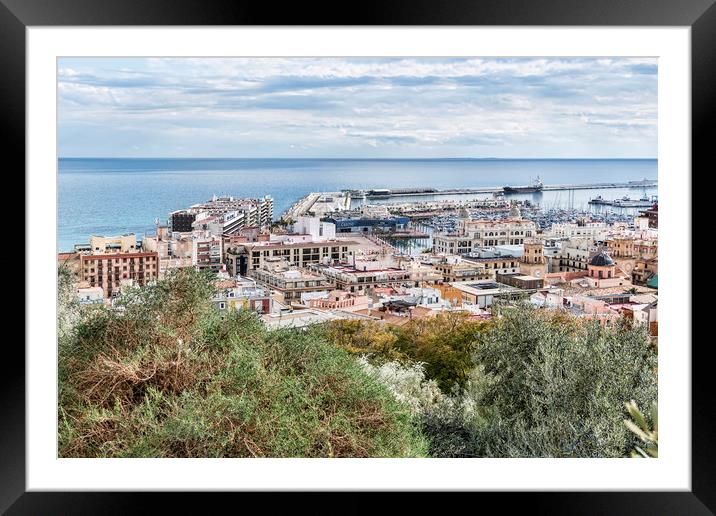 Alicante Sea View Framed Mounted Print by Valerie Paterson