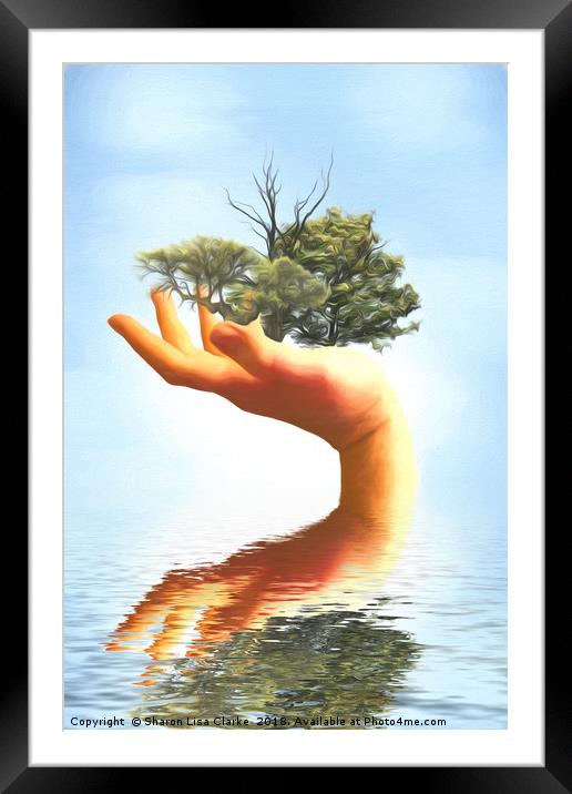 Giving nature a hand Framed Mounted Print by Sharon Lisa Clarke