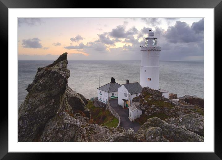 Start Point Lighthouse. Framed Mounted Print by David Neighbour