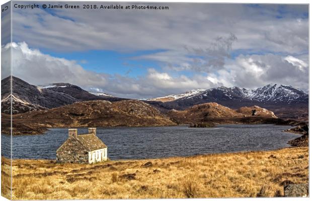 Loch Stack in April Canvas Print by Jamie Green