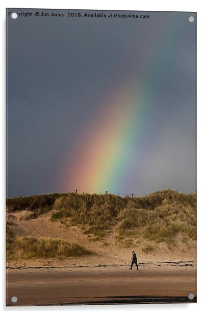 Druridge Bay Rainbow Acrylic by Jim Jones