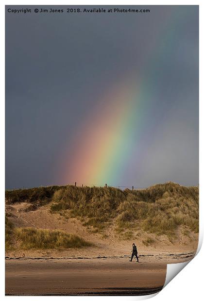 Druridge Bay Rainbow Print by Jim Jones