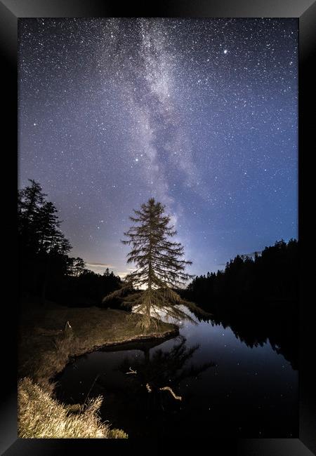 Tarn Hows and the Milky Way Framed Print by Pete Collins