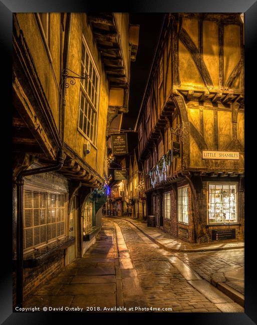 The Shambles at night Framed Print by David Oxtaby  ARPS