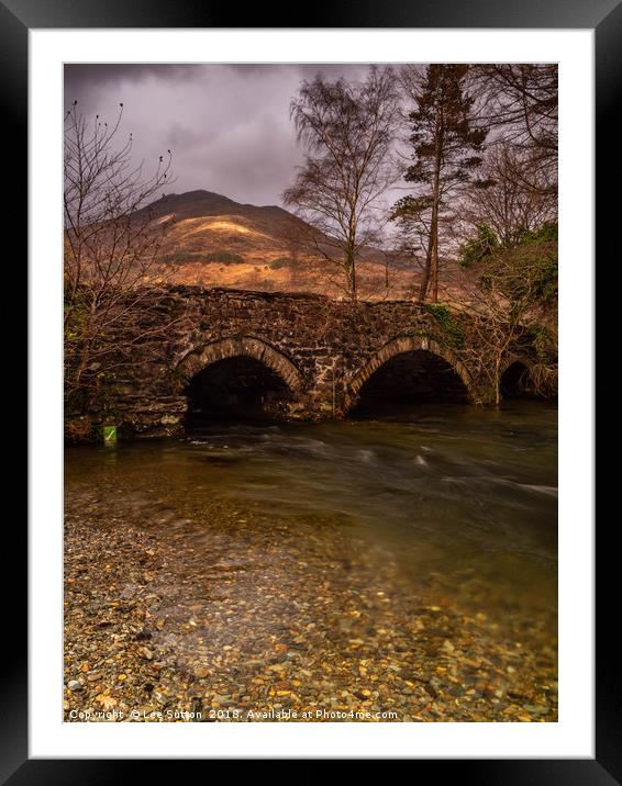 Old stone bridge Framed Mounted Print by Lee Sutton