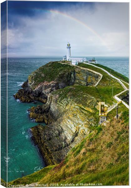 South Stack Lighthouse Canvas Print by Ian Mitchell