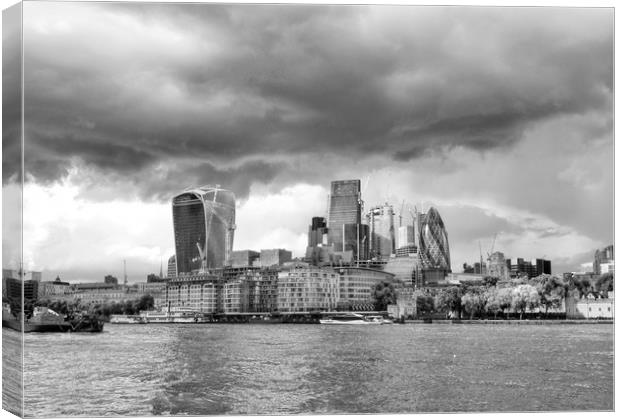 Storm Coming London Canvas Print by Clive Eariss