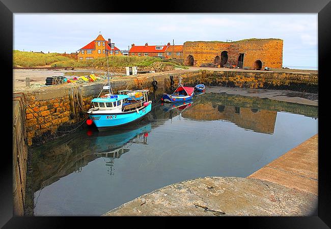 Beadnell Harbour Framed Print by Ian Jeffrey