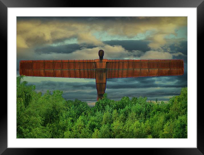 Angel Of The North Framed Mounted Print by Sandi-Cockayne ADPS