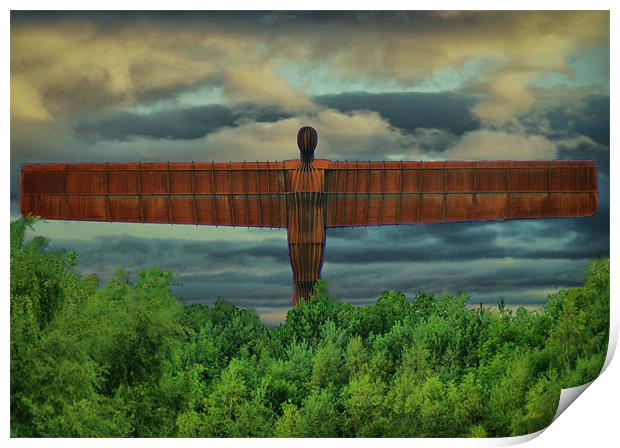 Angel Of The North Print by Sandi-Cockayne ADPS