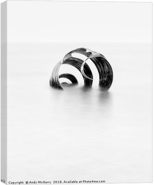 Marys Shell Black and White Canvas Print by Andy McGarry