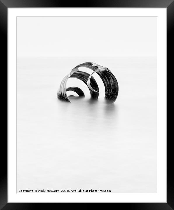 Marys Shell Black and White Framed Mounted Print by Andy McGarry