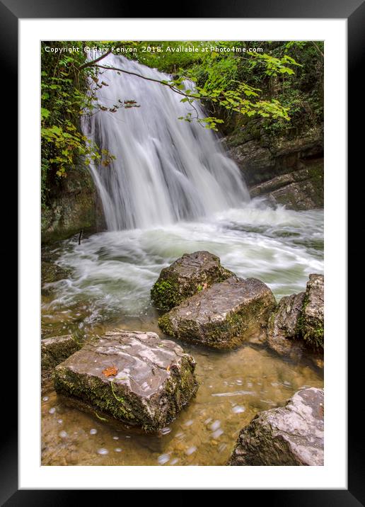 Janets Foss Waterfall Yorkshire Dales Framed Mounted Print by Gary Kenyon