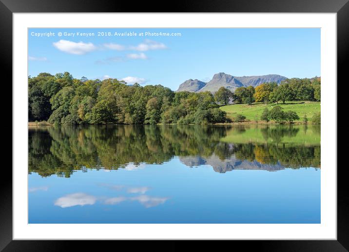 Loughrigg Tarn Reflections  Framed Mounted Print by Gary Kenyon