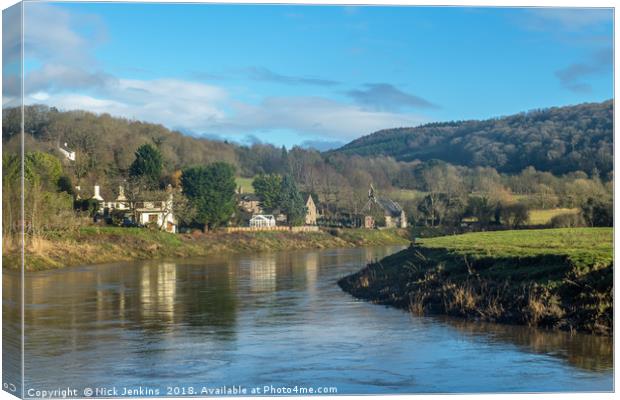 The River Wye at Tintern Parva Monmouthshire Canvas Print by Nick Jenkins