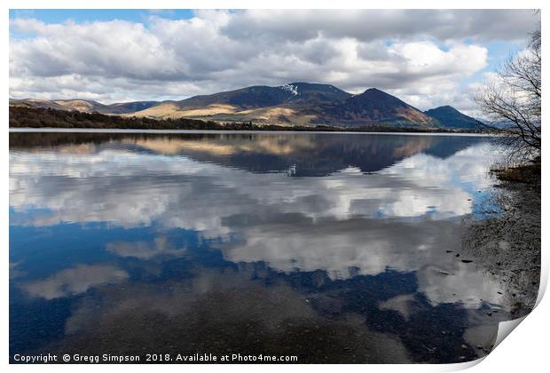 Reflection of Skiddaw Print by Gregg Simpson