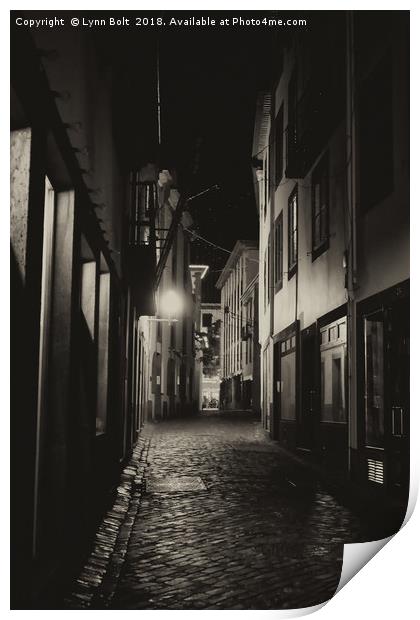 Back Street in Funchal Print by Lynn Bolt